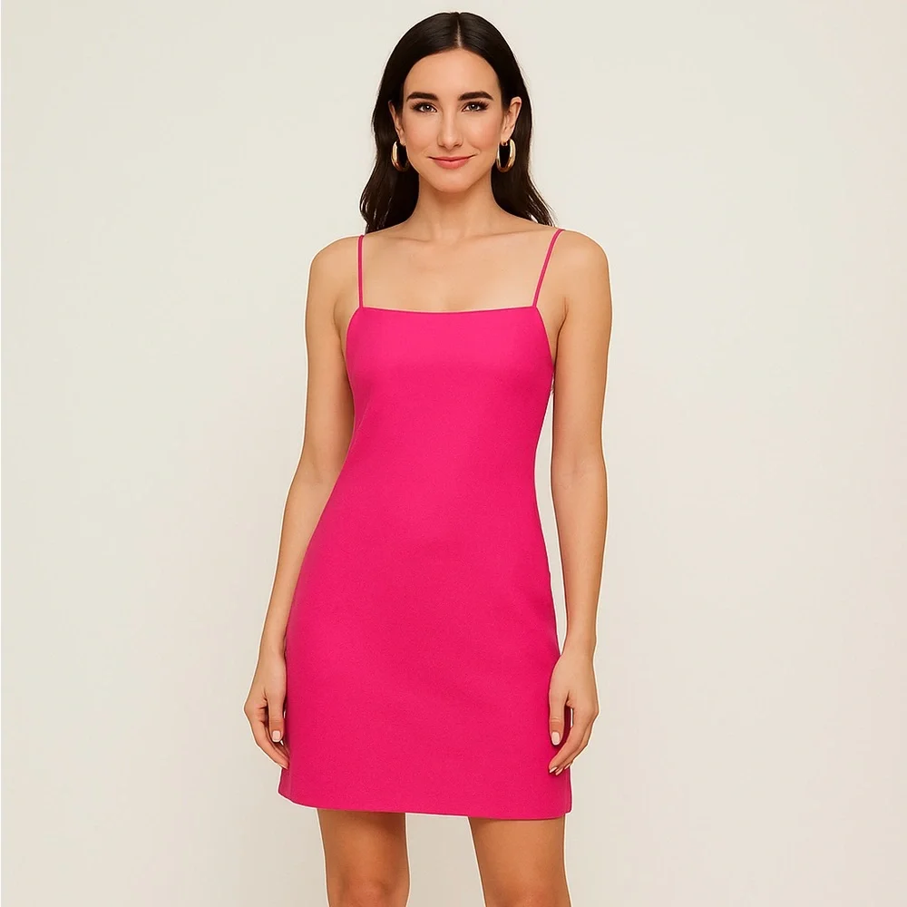 Frances Valentine Pink Slip Dress Size M NWT - Picture 5 of 13